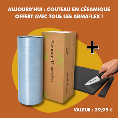 Armaflex 10mm HOME Autocollant 10m² — isolation autocollante avec couteau céramique offert, valeur 29,95 €